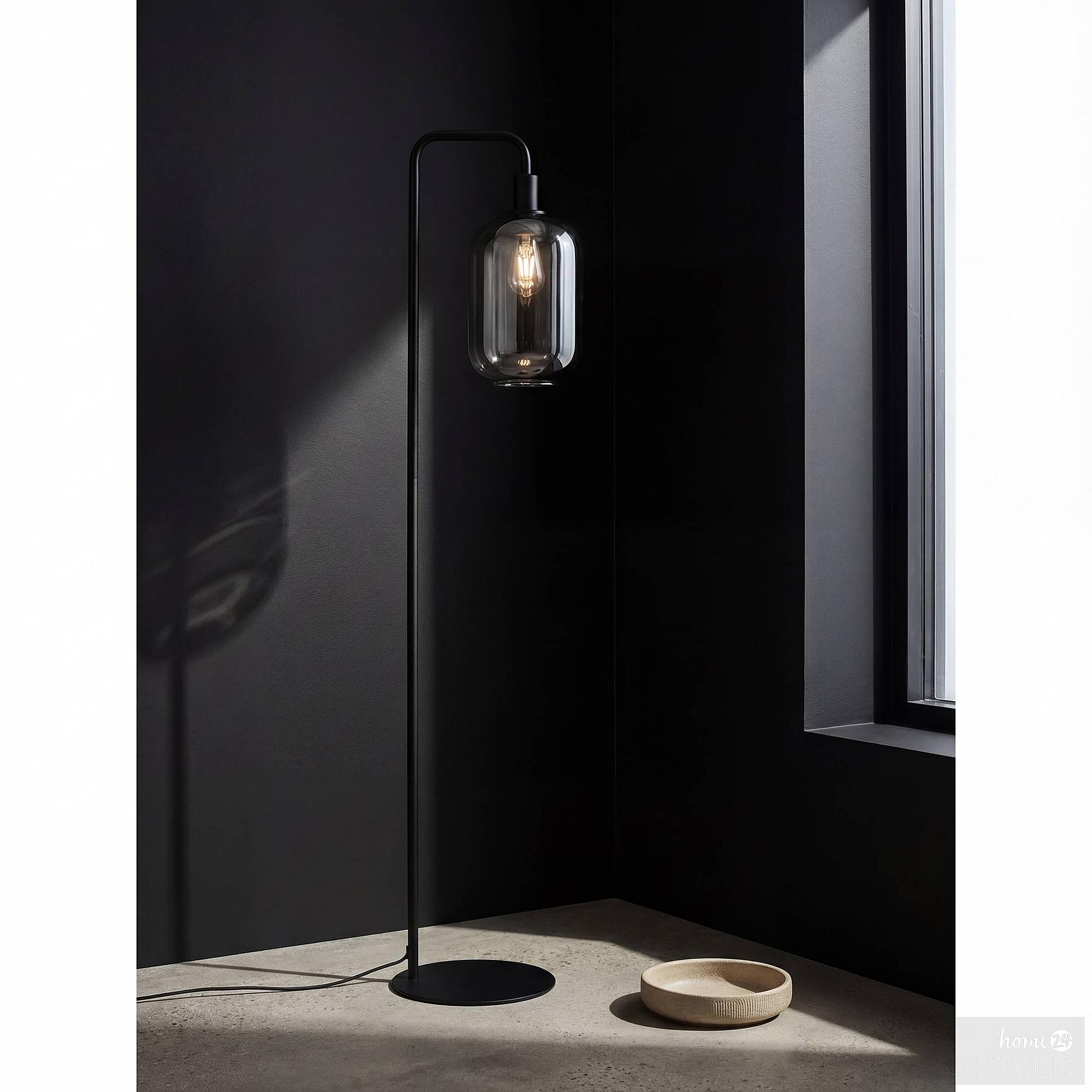 1-Flammig Typ B Mome Stehleuchte Rauchglas Eisen 3