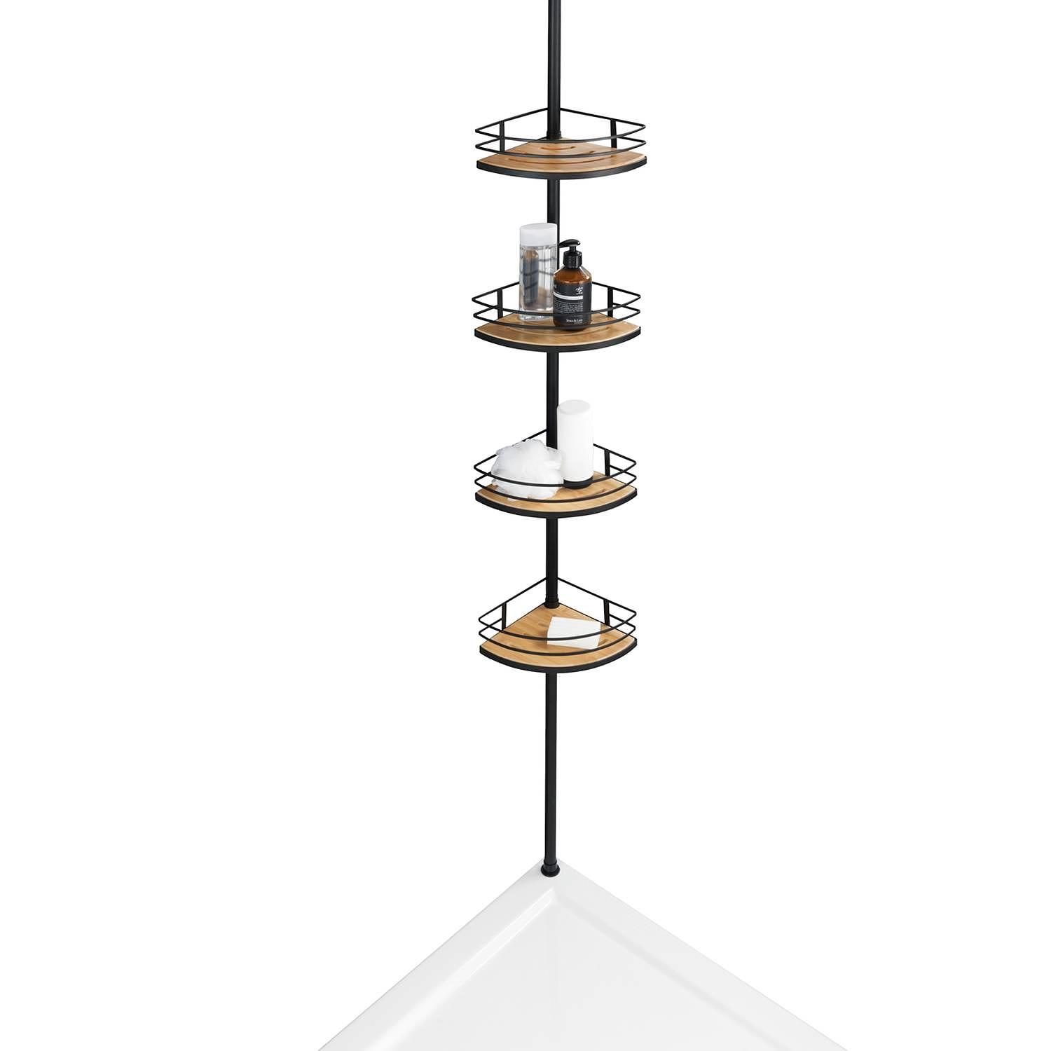 Dolcedo I Telescopic corner shelf Stainless steel Black 4
