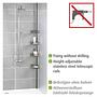 Dolcedo I Telescopic corner shelf Stainless steel Black 2