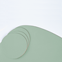 4x Stone Placemats 100% Recycled Leather Mint 3