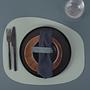 4x Stone Placemats 100% Recycled Leather Mint 5
