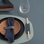 4x Stone Placemats 100% Recycled Leather Mint 6