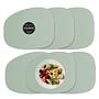 6x Stone Tischset 100% Recyceltes Leder Mint 1
