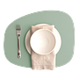 6x Stone Tischset 100% Recyceltes Leder Mint 3