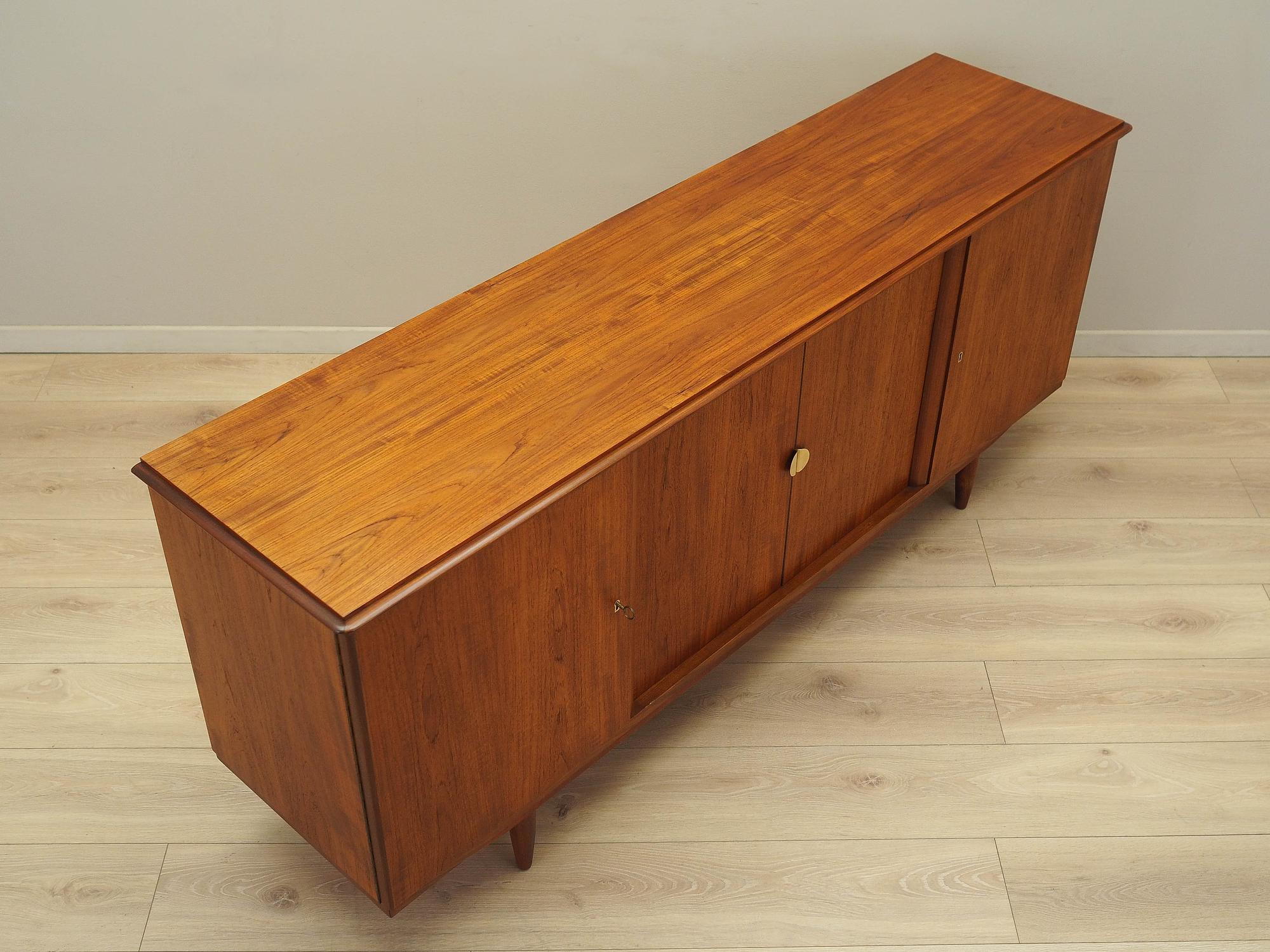 Teak sideboard brown 1970s 6