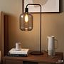 Home Type B Table Lamp Smoked Glass Iron Grey 0