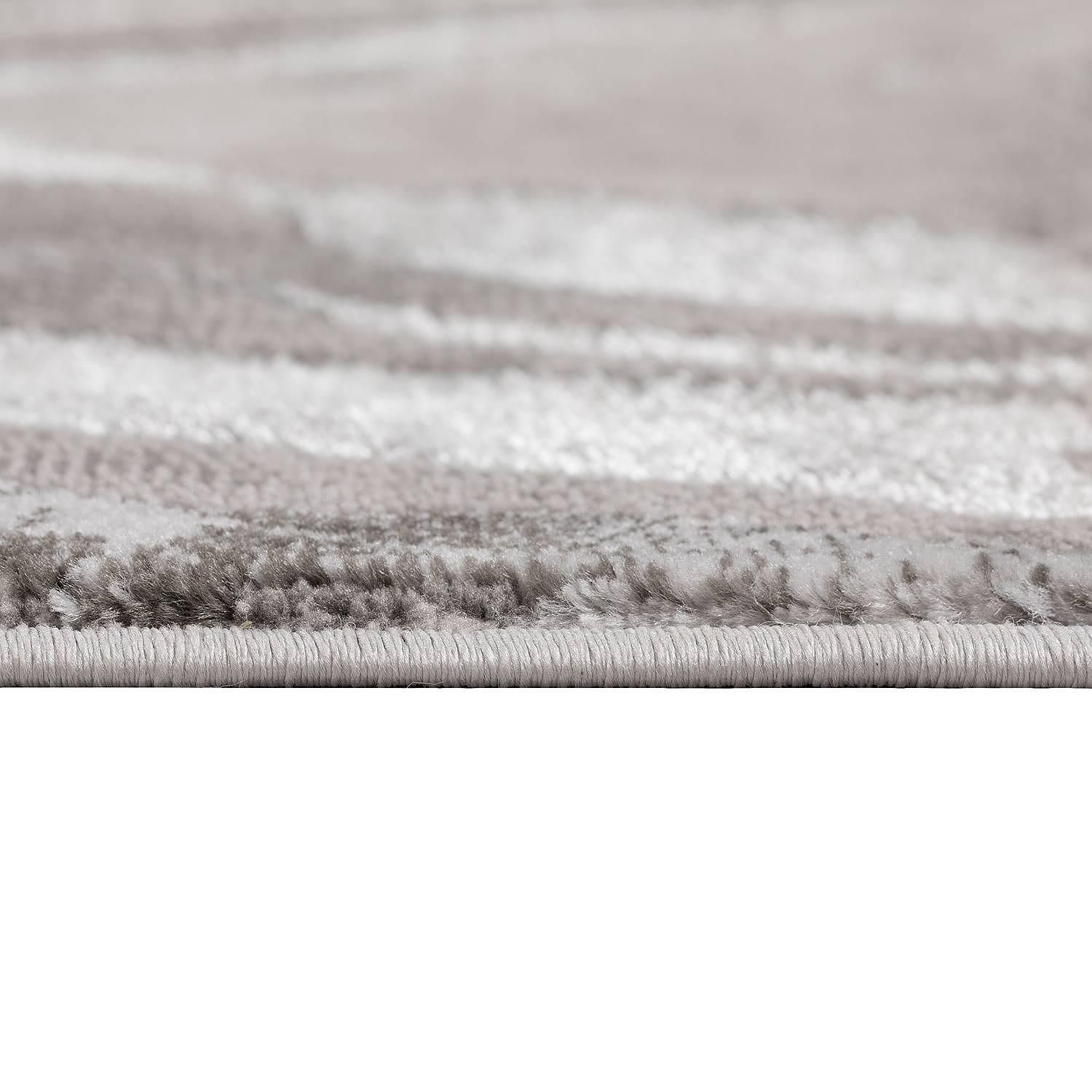Marbled Short Pile Rug Silver 80 x 150 cm 3