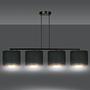 Hilde Type B Pendant Light Steel Cotton Fabric Black 1