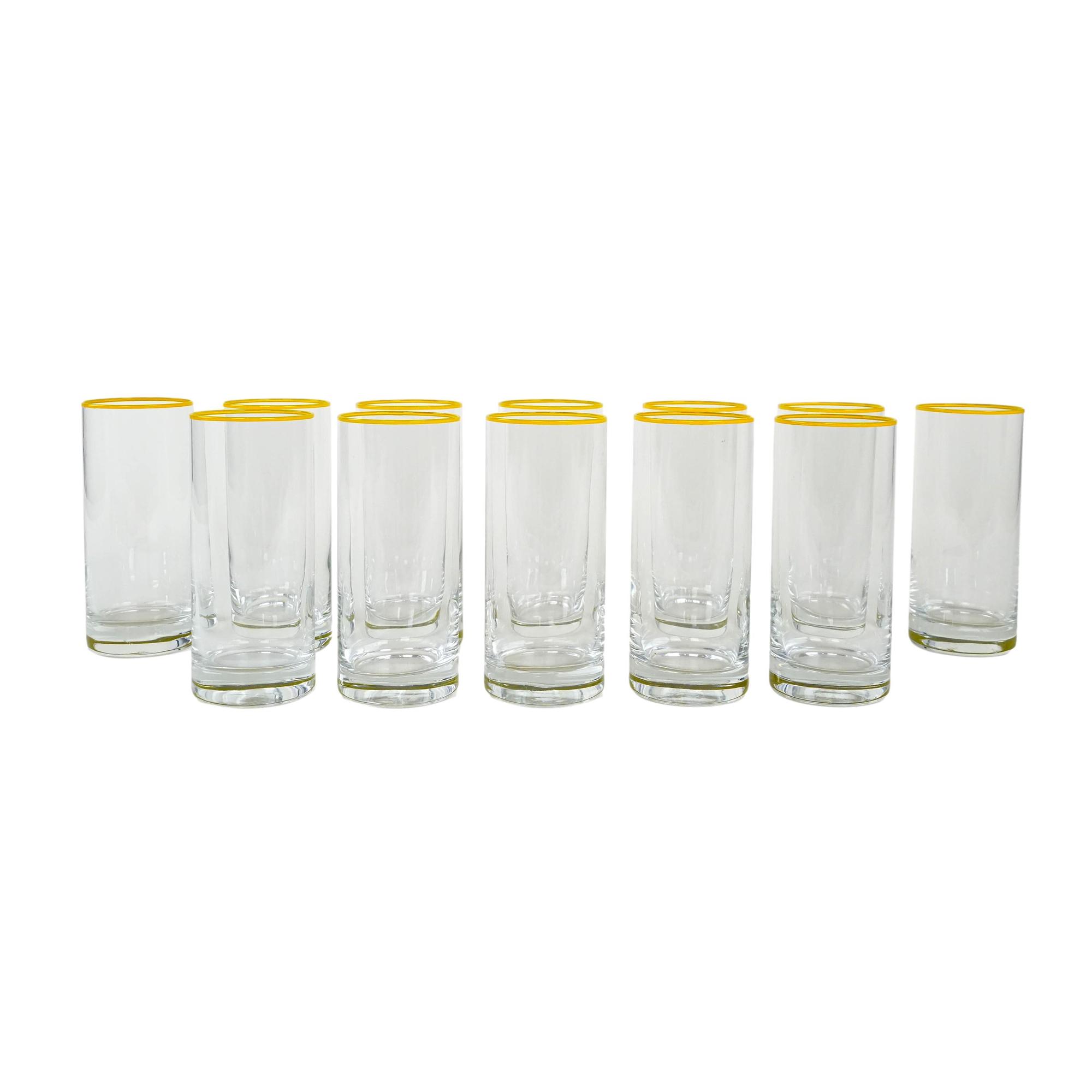 Set di bicchieri Highball trasparenti anni '70 0
