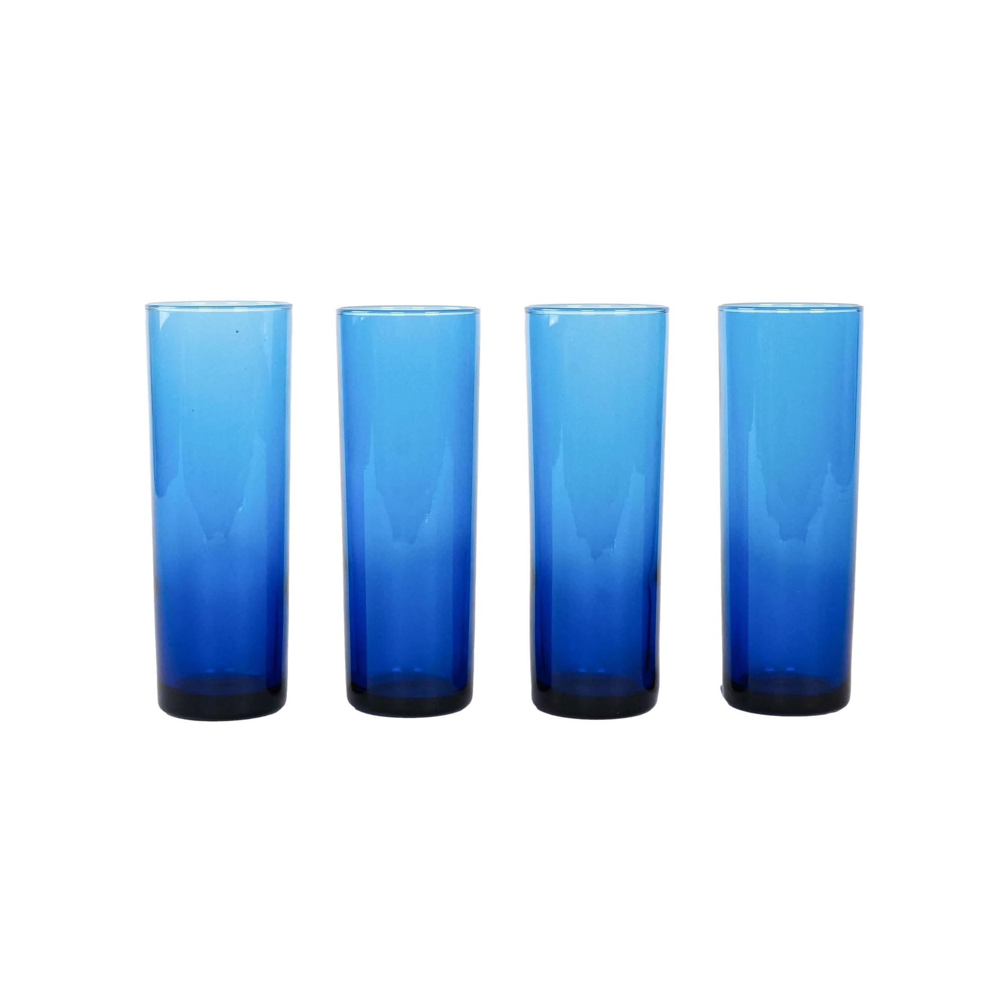 Glass set Cobalt blue 1970s 0