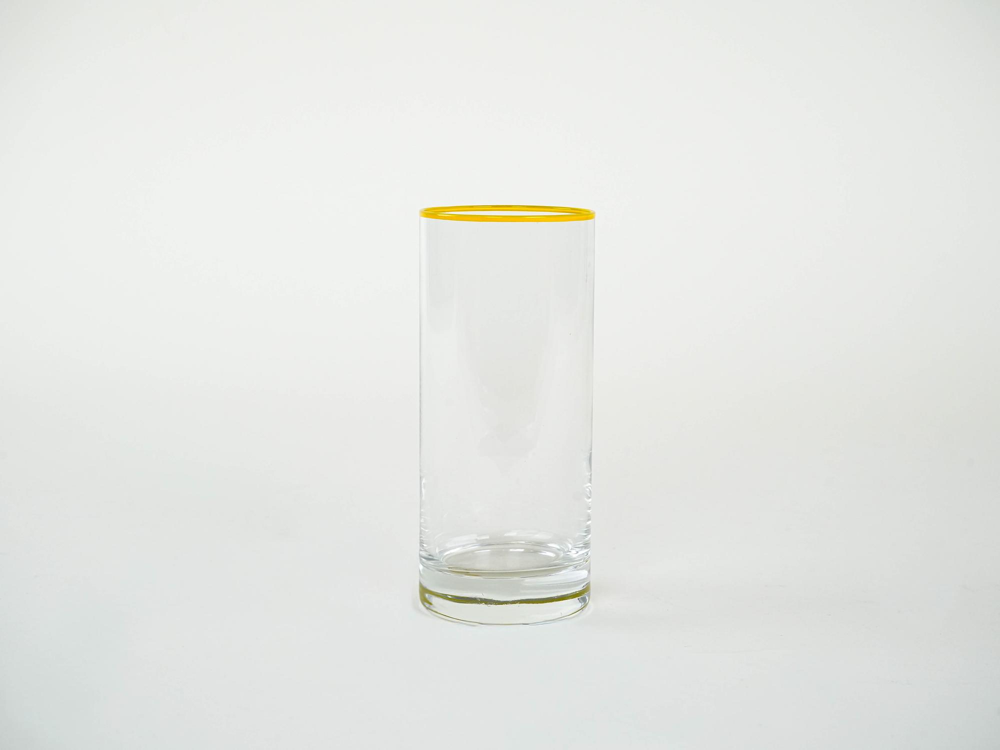 Highball Glasses Set Transparent 1970s 4