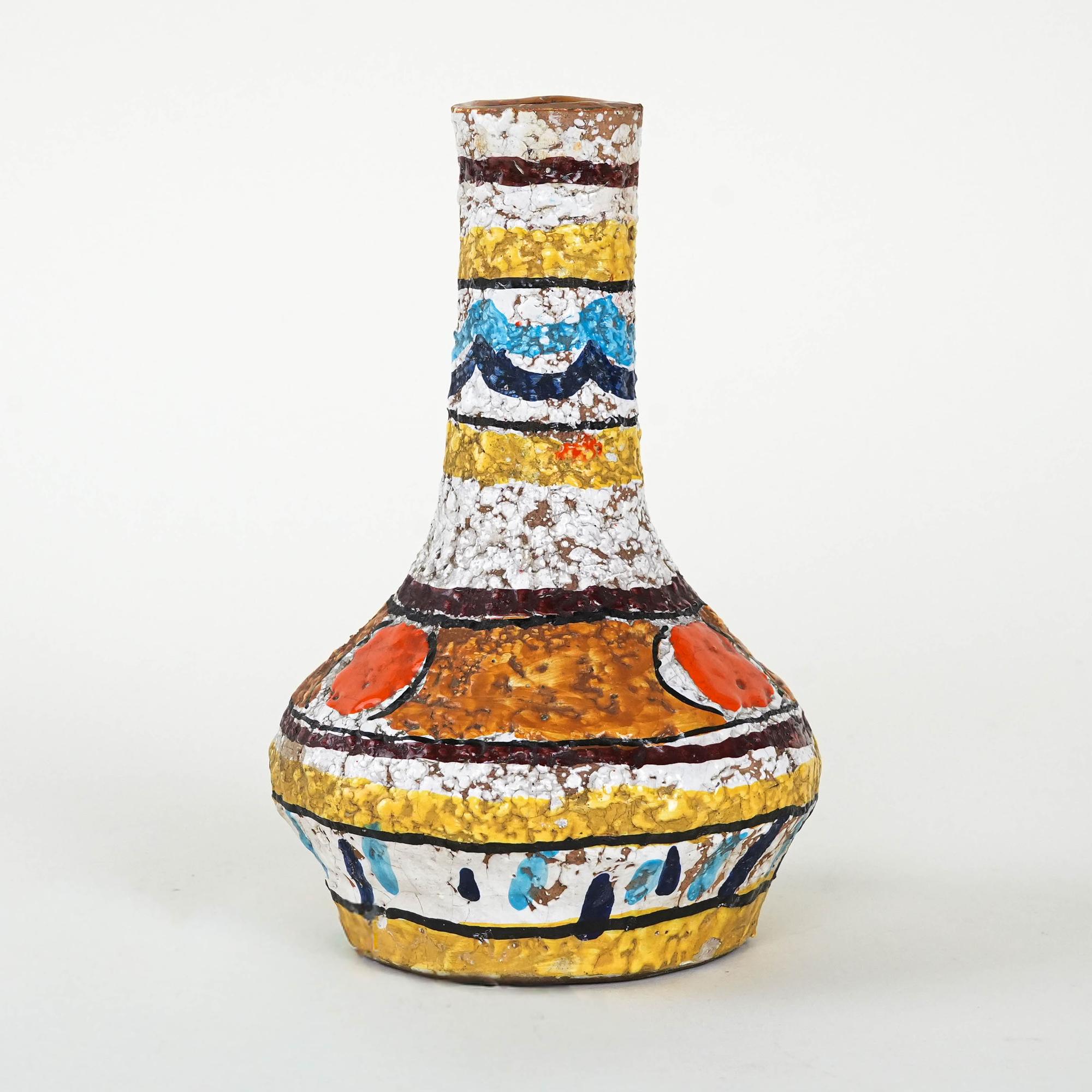 Keramikvase Mehrfarbig 1960er Jahre 1