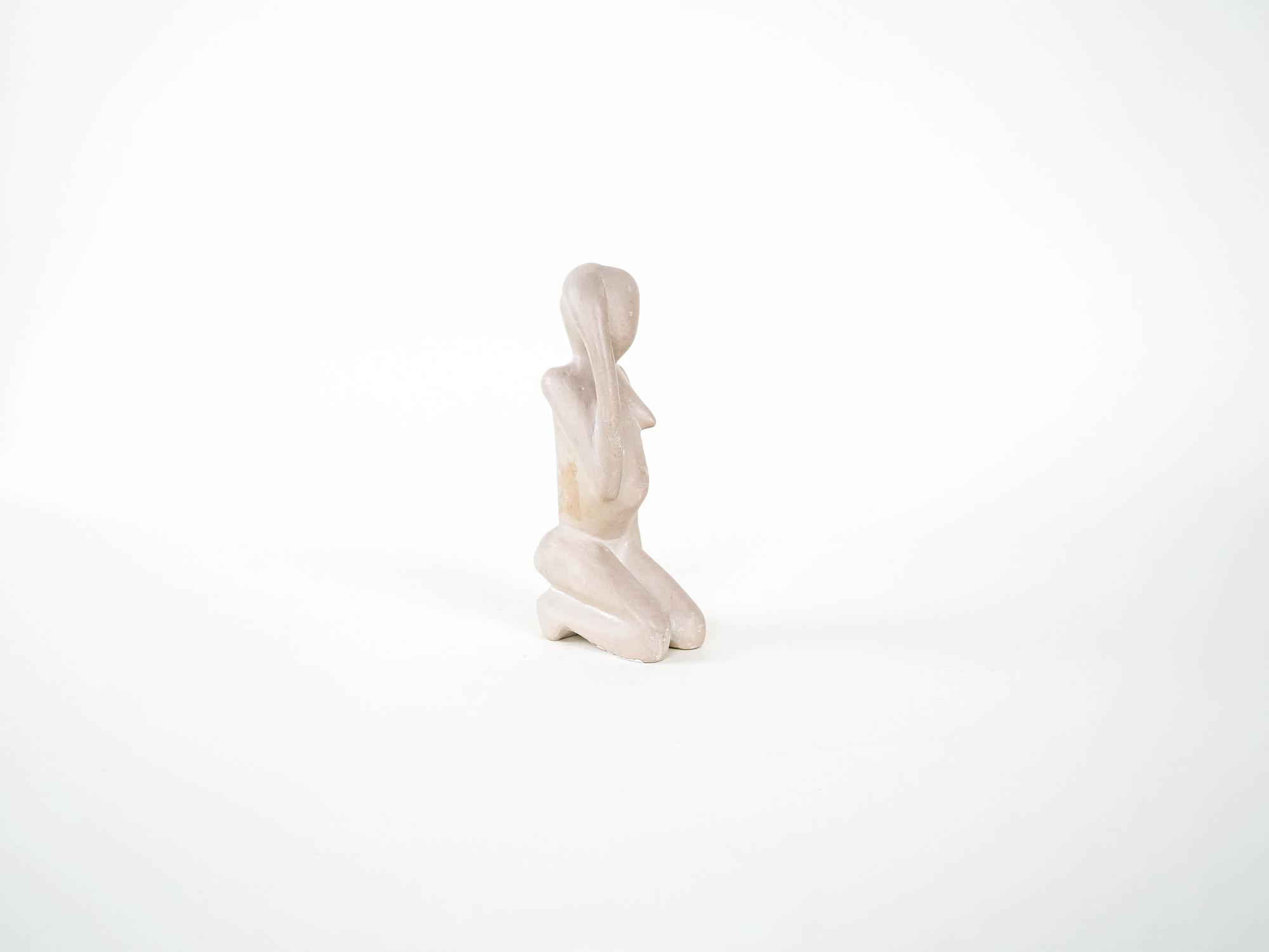 Statua in pietra modernista crema anni '80 4