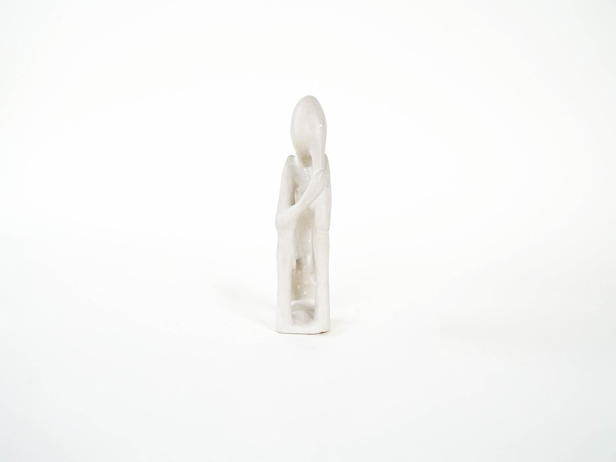 Skulptur Modernistisch Creme 1980er Jahre 3