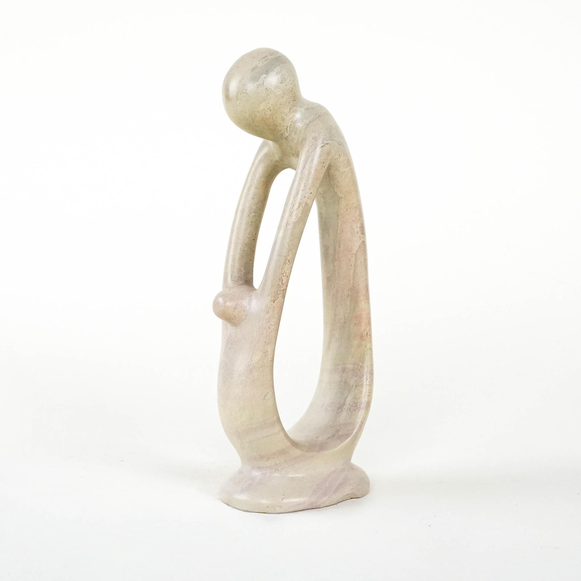 Abstrakte Skulptur Beige 1980er Jahre 1