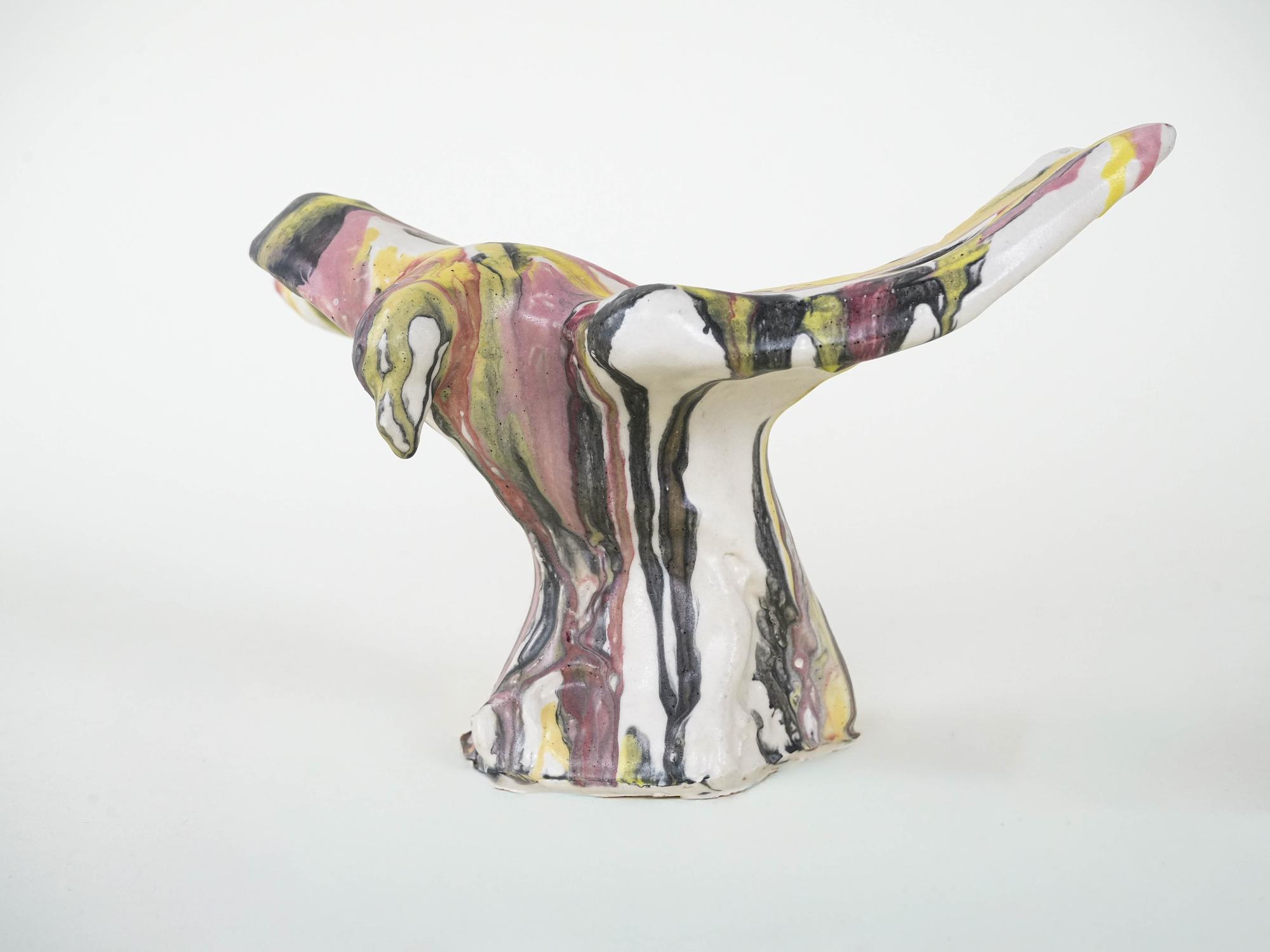 Ceramic bird sculpture Multi-colored 1970s 6