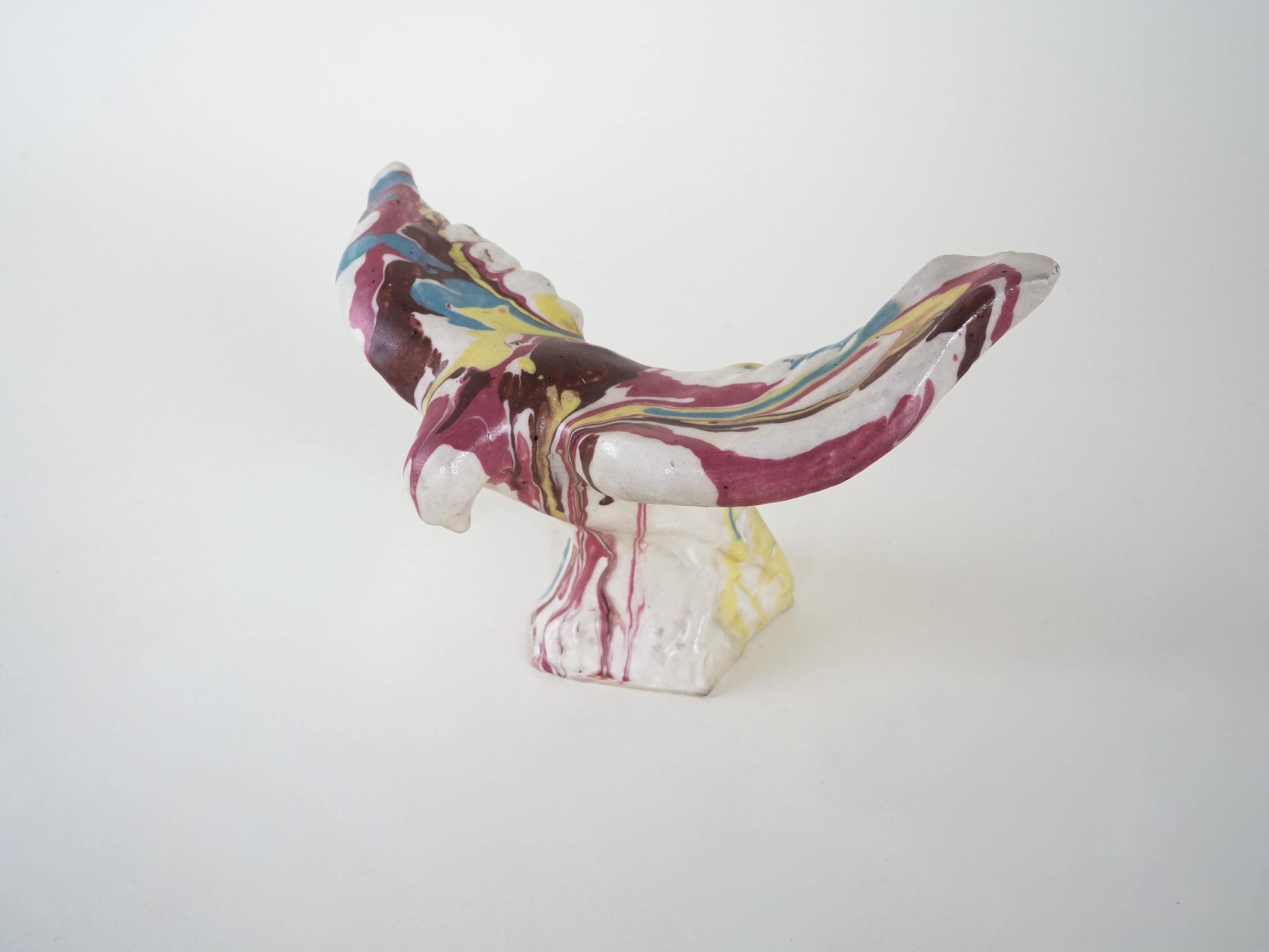 Ceramic bird sculpture Multicolored 1970s 9