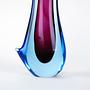 Vase Murano-Glas Blau 1960er Jahre 5