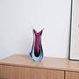 Vase Murano-Glas Blau 1960er Jahre 8