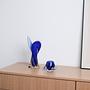 Cobalt glass candlestick Blue 1960s 5