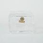 Crystal box lead glass transparent 1970s 6