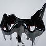 Murano glass vase black 1960s 6