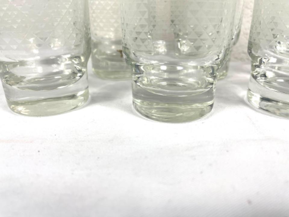 6x Long drink glasses Glass Transparent Gold 4