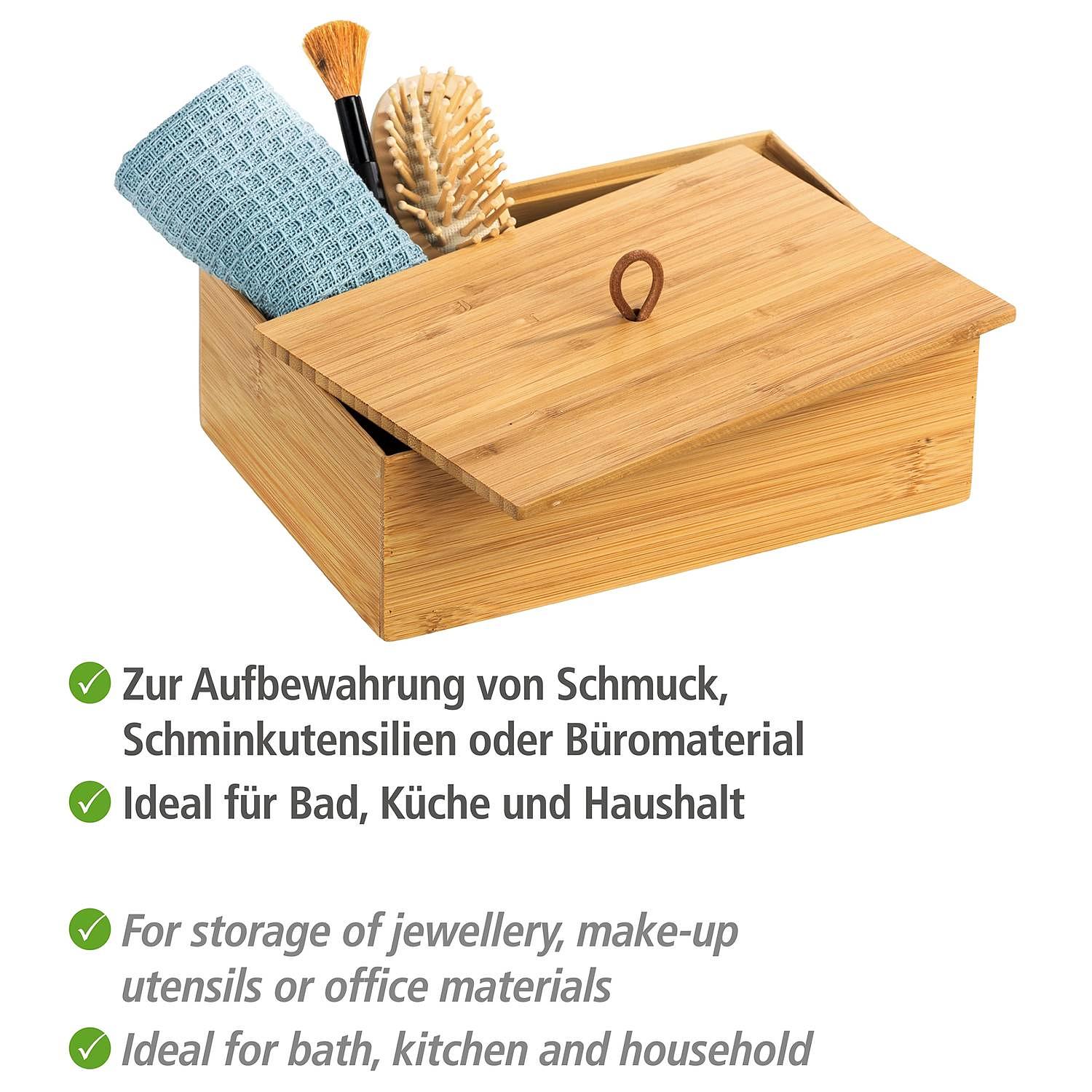 Terra I Box with lid Bamboo Brown 22 x 15 cm 4