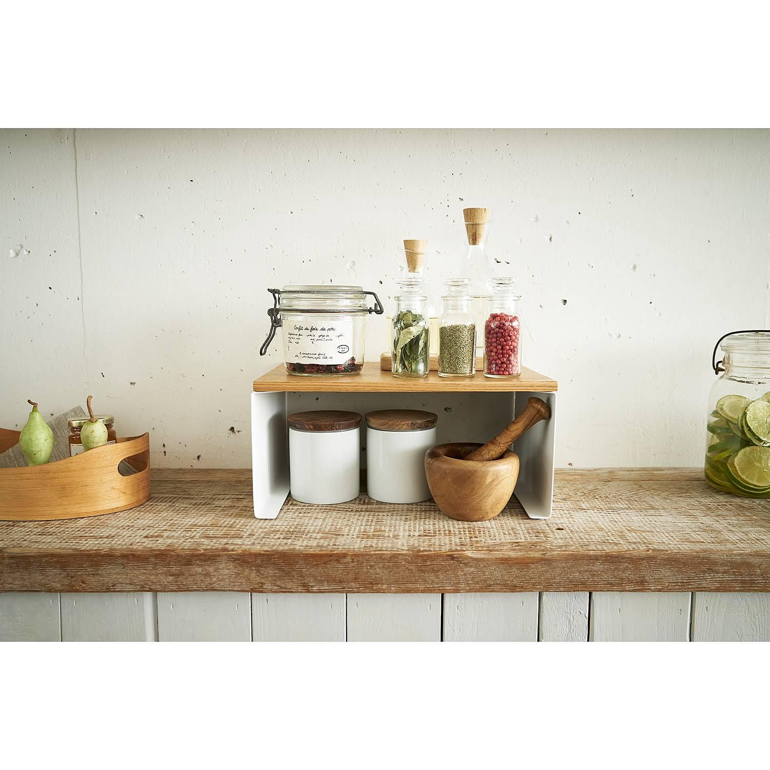 Tosca II Kitchen shelf Steel Ash White 3