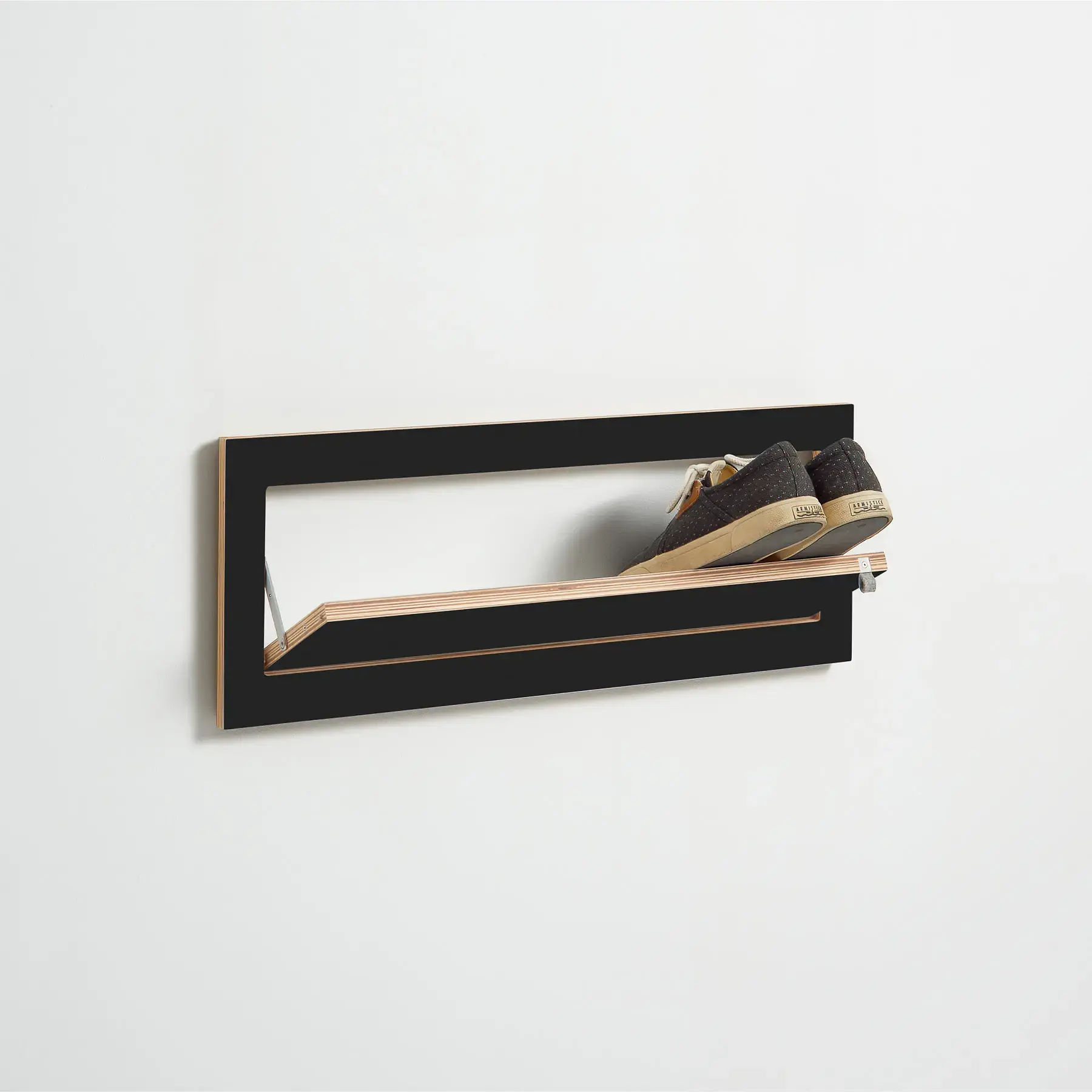 Fläpps Schuhregal Schwarz 100 x 27cm 0