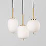 Lato Type E Pendant Light Opal Glass Gold 0