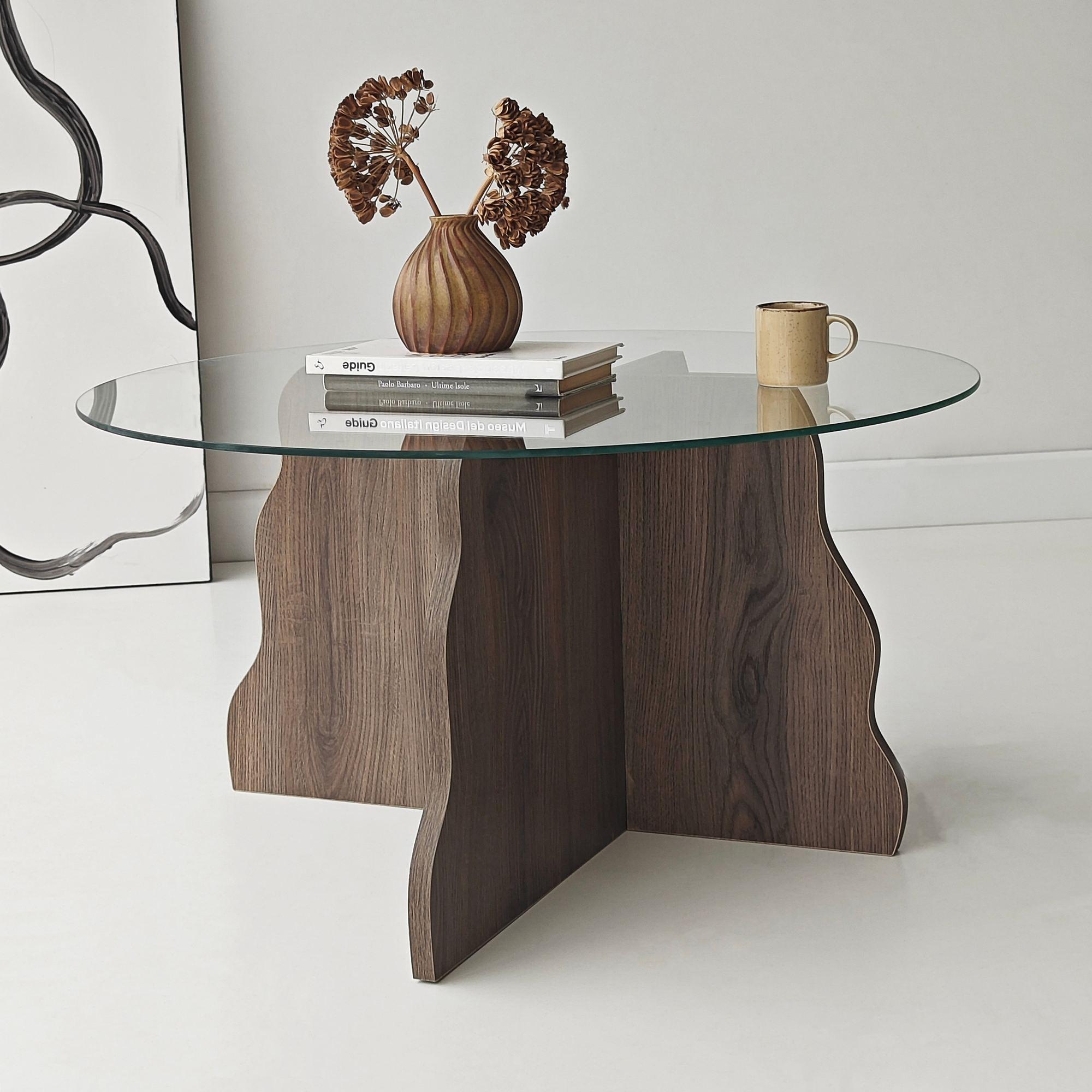 Butterfly Tisch Walnuss Transparent 5