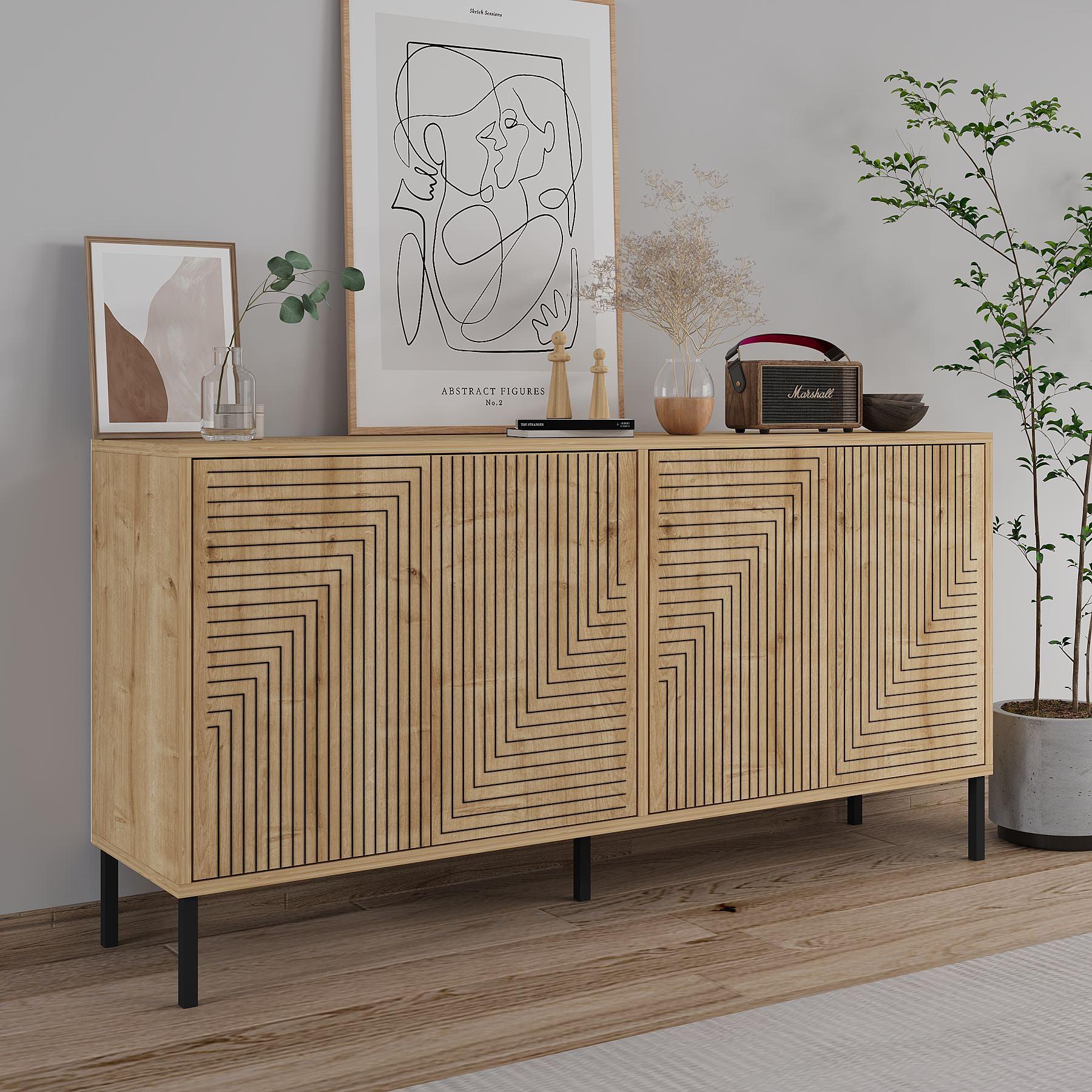 Evolet Wardrobe Sapphire Oak Look 2