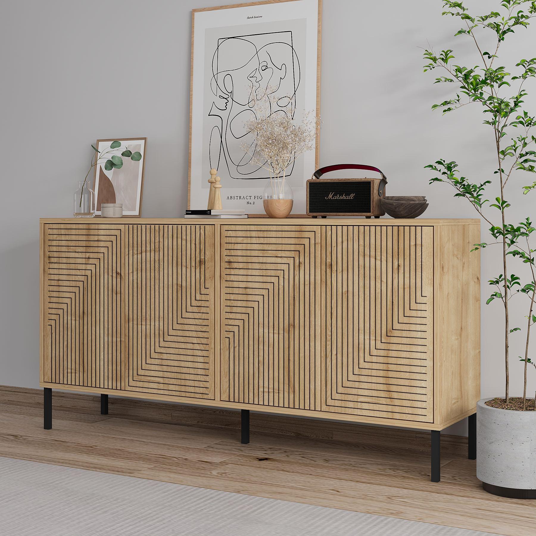Evolet Wardrobe Sapphire Oak Look 3