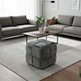 Knitting Hocker Grau 1