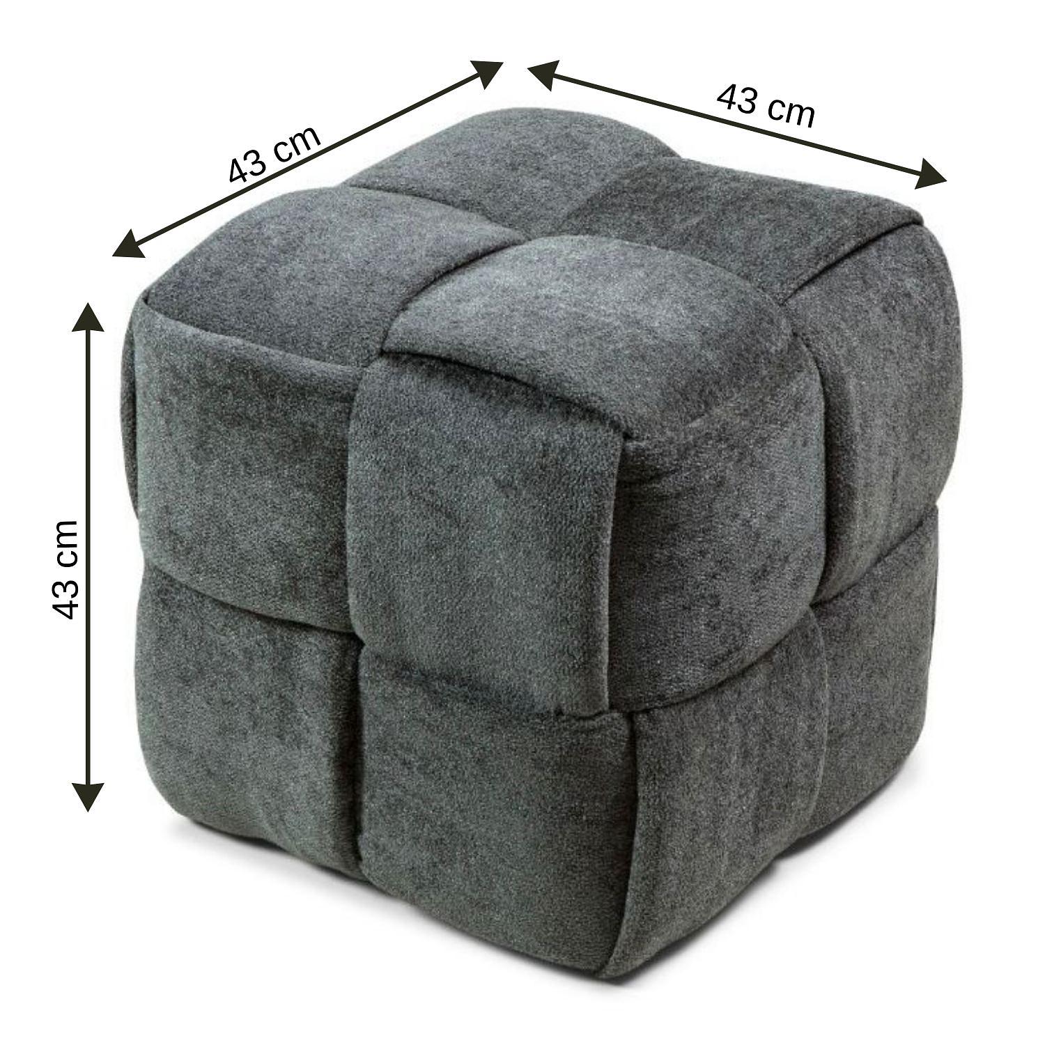Knitting Hocker Grau 5