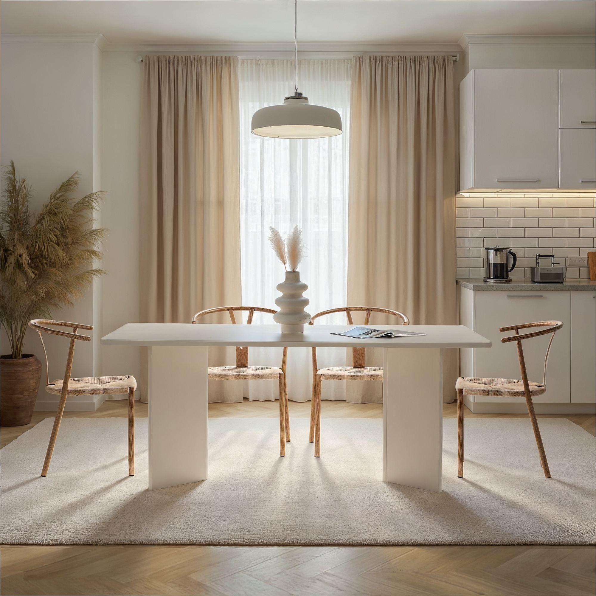 Linza Tisch Holz Weiß 2
