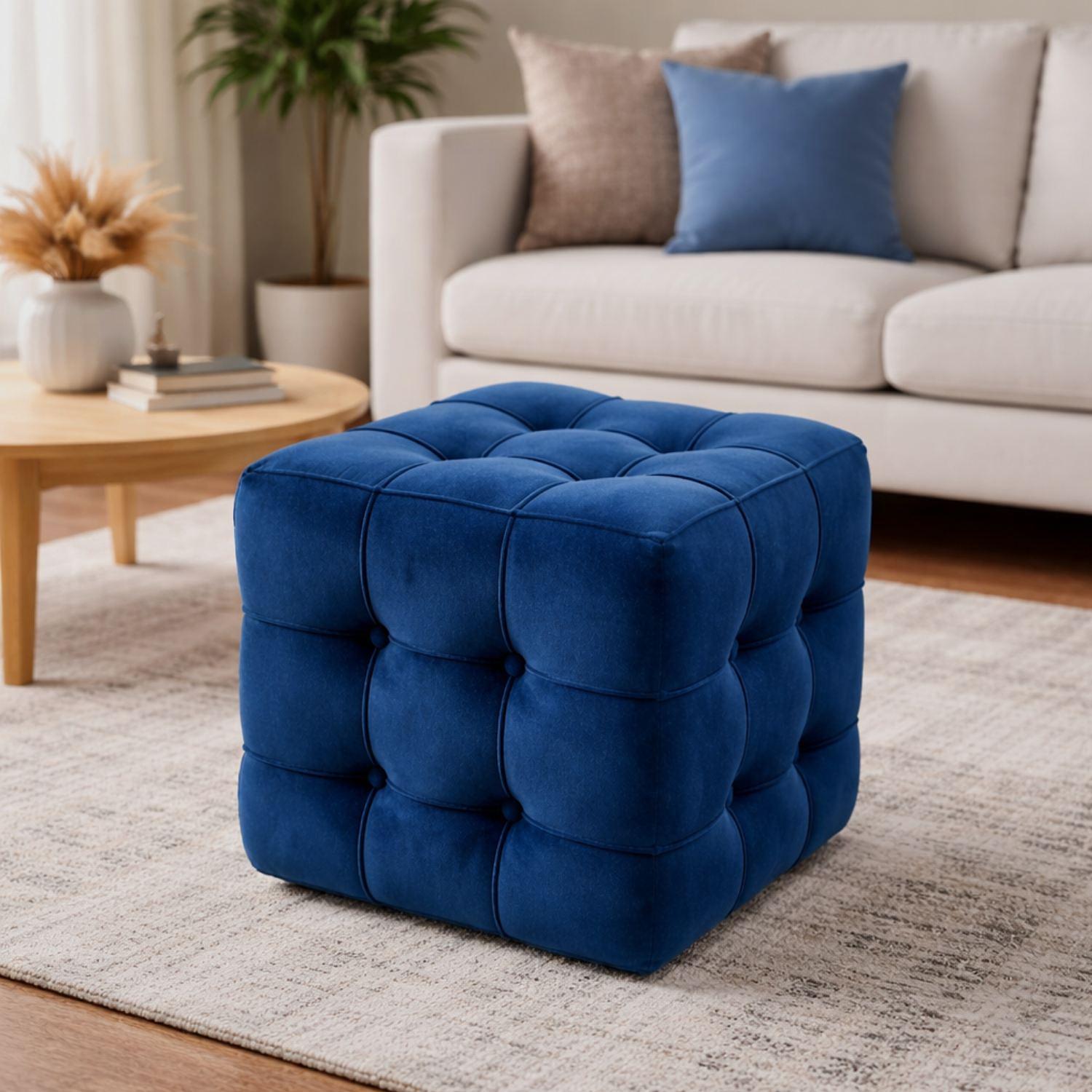 Lizbon Hocker Blau 1