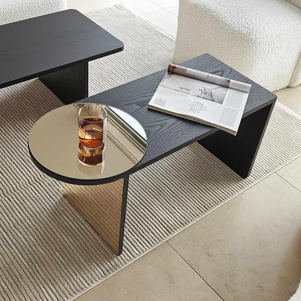 Luna Tisch 2er Set Schwarz 5
