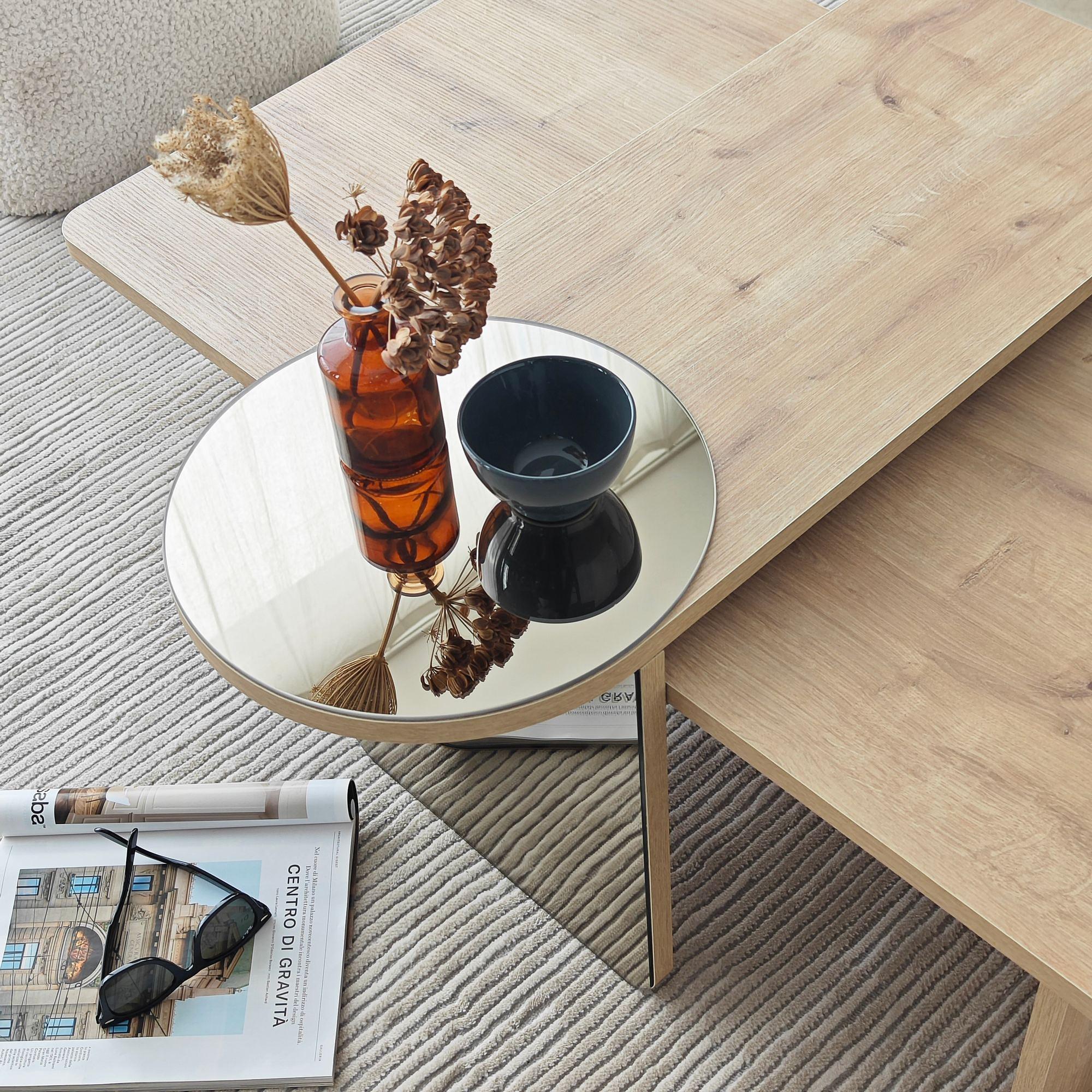 Luna 2 Table Set of 2 Sapphire Oak 3