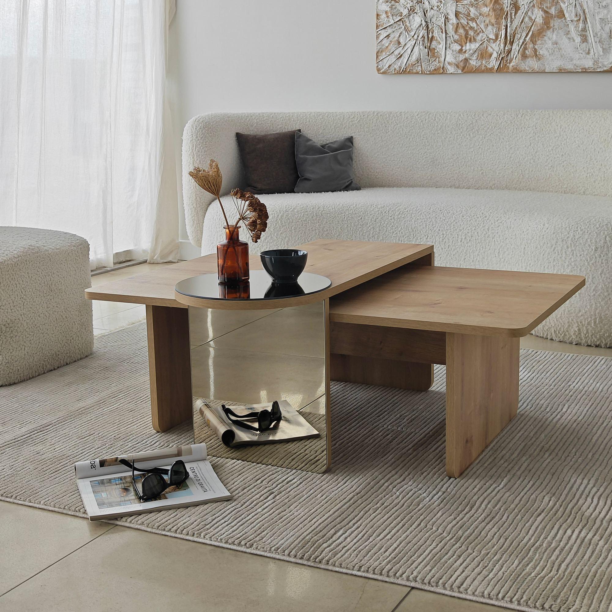 Luna 2 Table Set of 2 Sapphire Oak 4