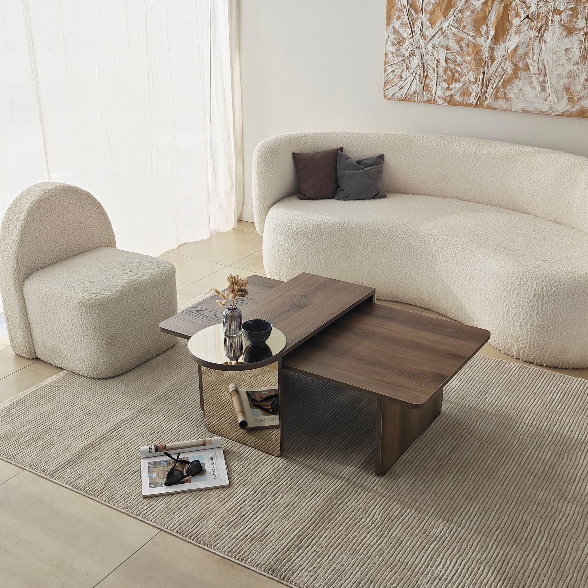 Luna 2 Table Set of 2 Walnut Look 3