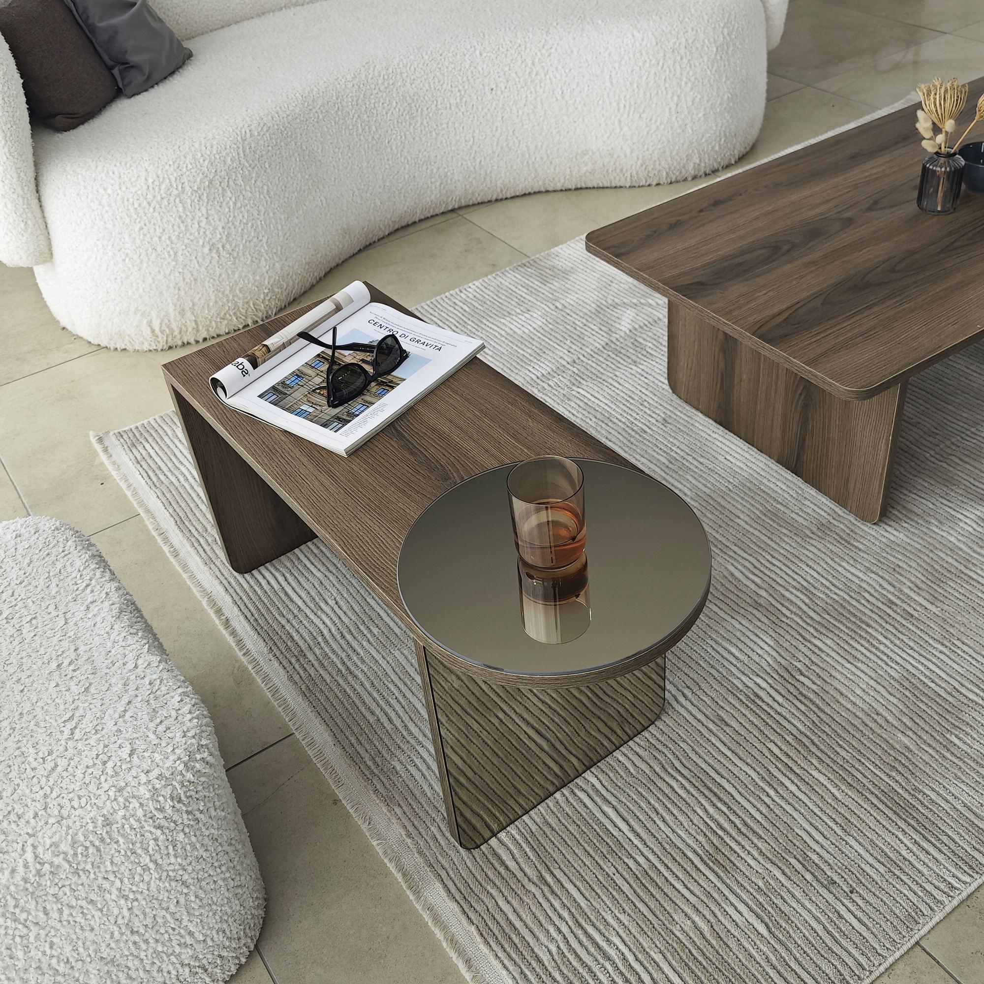 Luna 2 Tisch 2er Set Nussbaum Optik 8