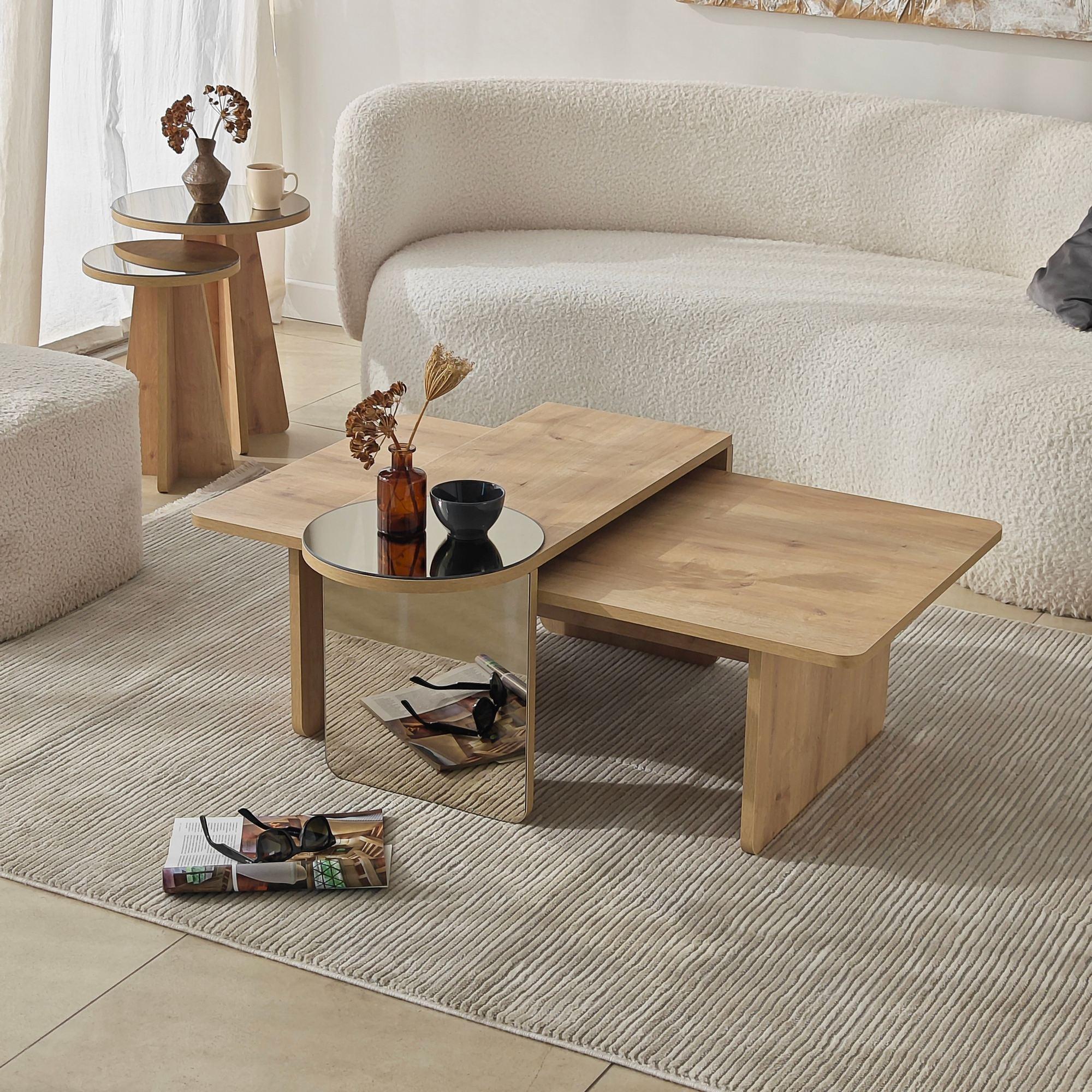 Luna 4 Table Set of 4 Sapphire-Oak 1