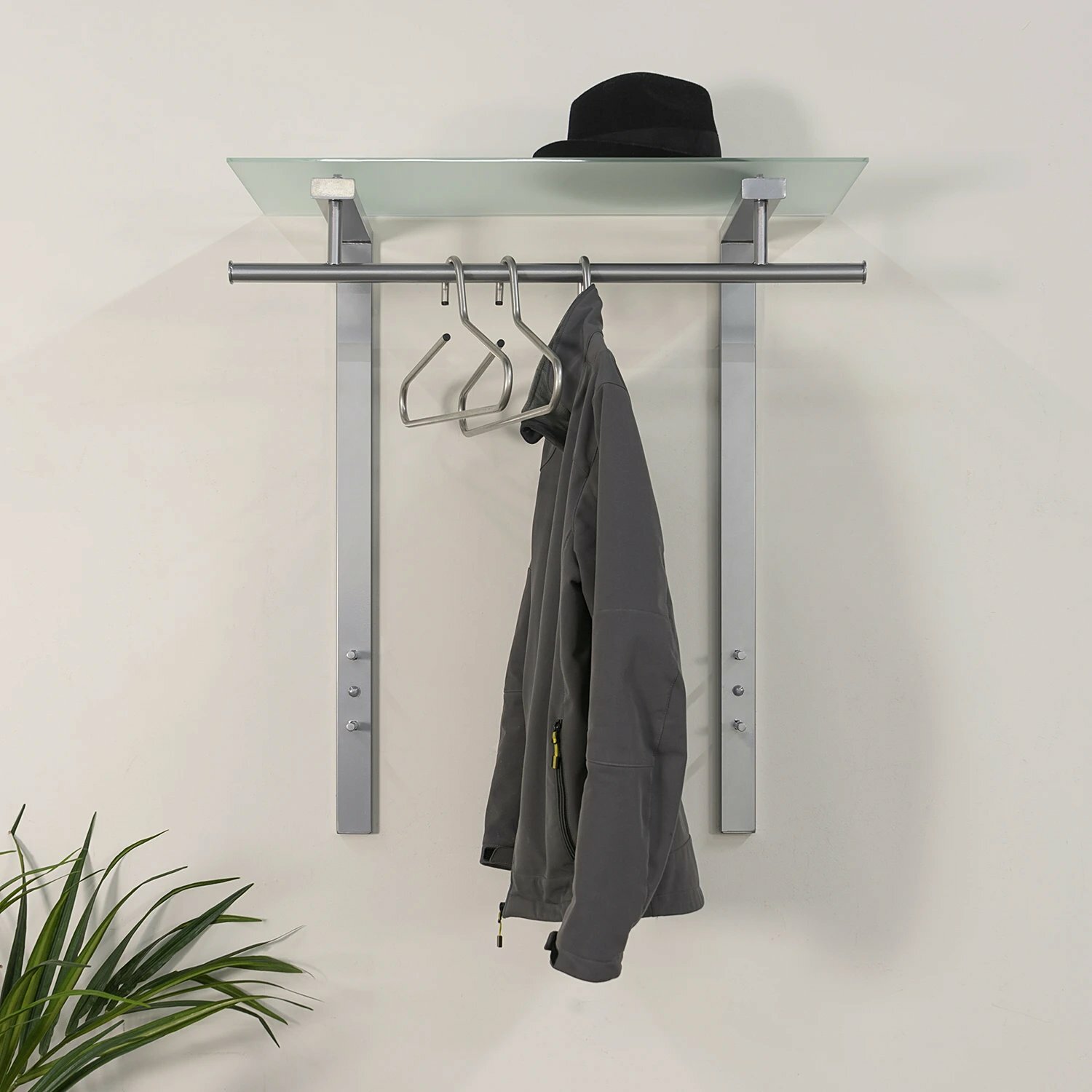 Wandgarderobe Reenvard Nickel Silber 1