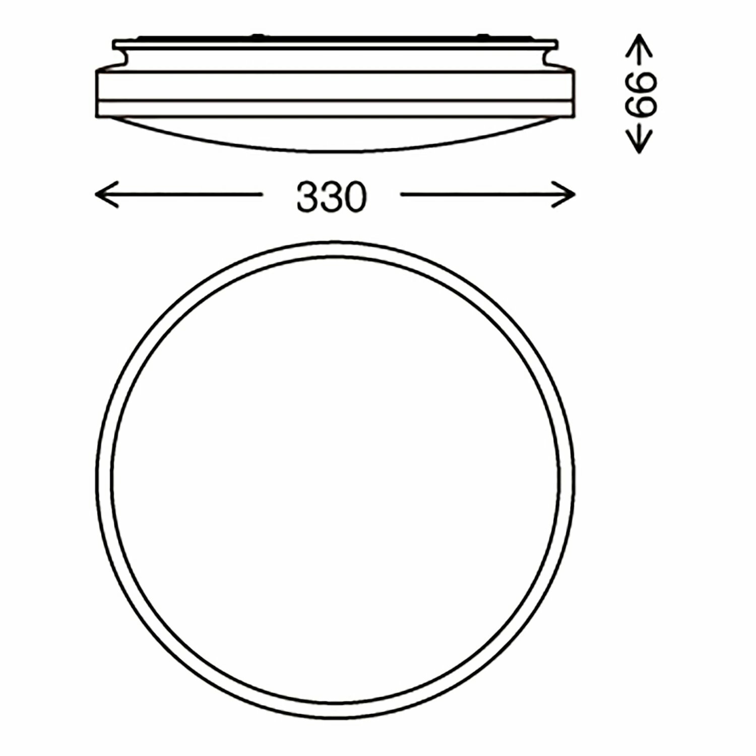 LED ceiling light 1-flame plastic white 3