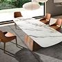 Dining chair faux leather brown 5