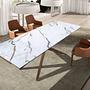 Dining chair faux leather brown 6