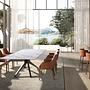 Dining chair faux leather brown 7