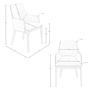 Dining chair faux leather brown 8